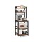 Kitchen Microwave Stand Bakers Rack with Power Outlet 5 Shelf Storage Hooks